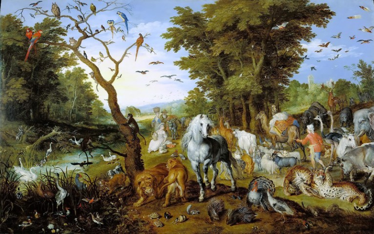 Ной собирает животных для ковчега