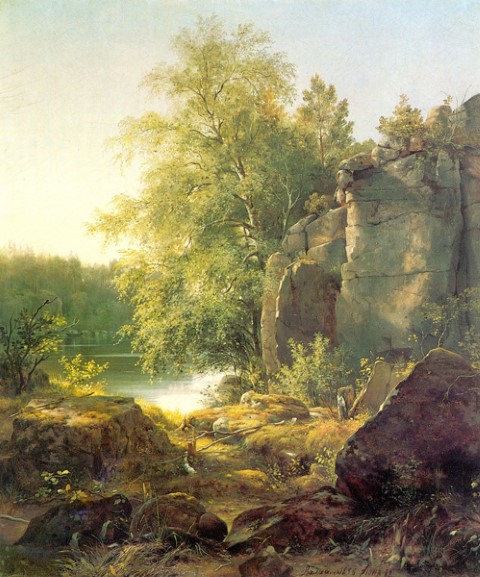 Вид на острове Валааме. Этюд. 1858г.