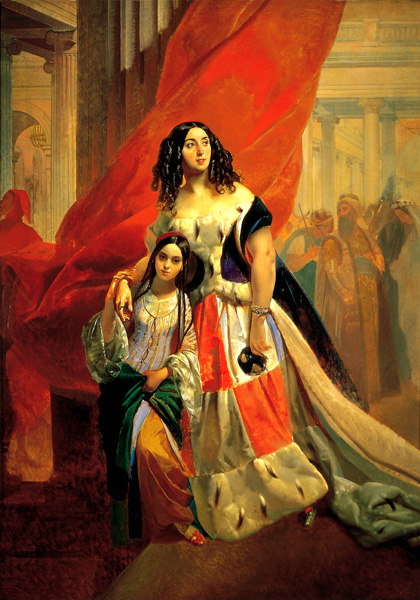 Портрет графини Ю. П. Самойловой, удаляющейся с бала с приёмной дочерью Амацилией Паччини