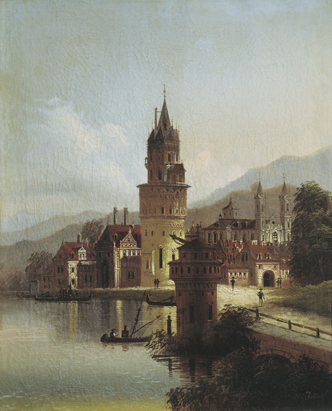 Пейзаж с замком. 1839г.
