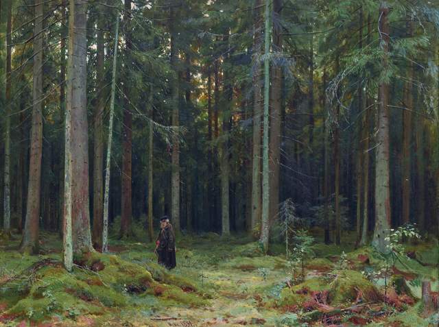В лесу графини Мордвиновой. Петергоф 1891