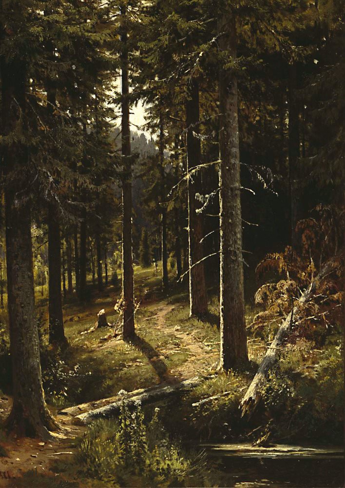 Лесной пейзаж 1889-1890