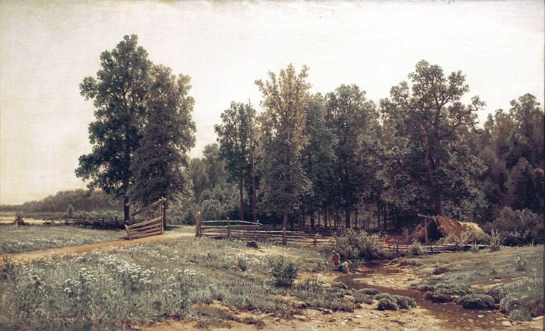 На окраине дубового леса 1882