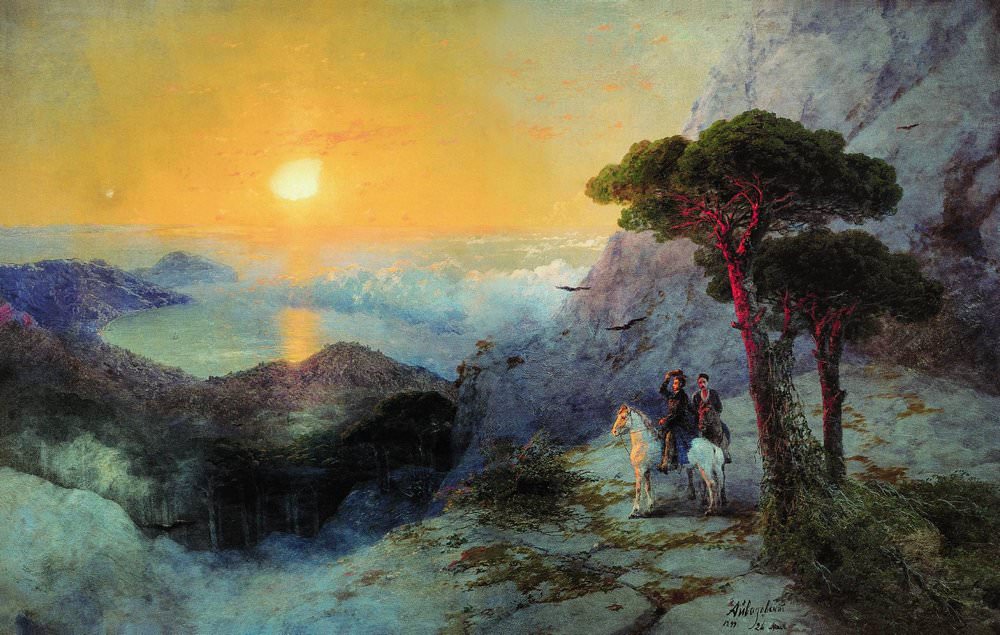А.С.Пушкин на вершине Ай-Петри при восходе солнца 1899