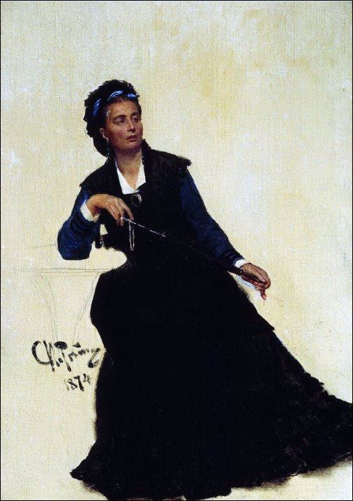 Дама, играющая зонтиком. 1874