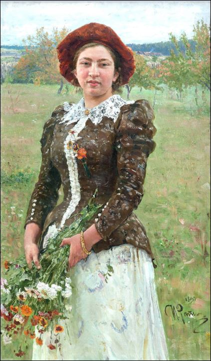Осенний букет. Портрет В.И.Репиной, дочери художника 1892