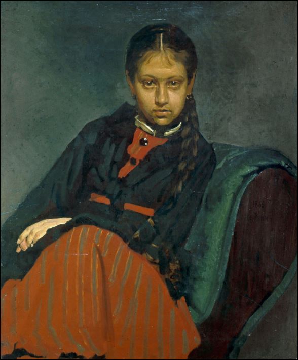 Портрет В.А.Шевцовой. впоследствии жены художника. 1869