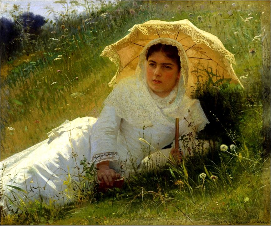 Женщина под зонтиком. 1883