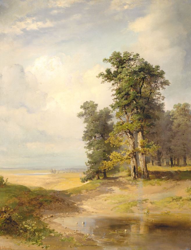 Летний пейзаж с дубами. 1855