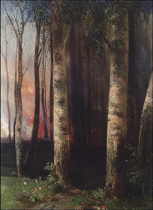 Пожар в лесу. 1883