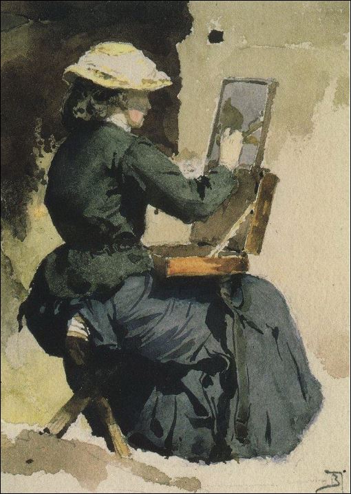 Портрет Н.В.Якунчиковой (Поленовой) за этюдом. 1882