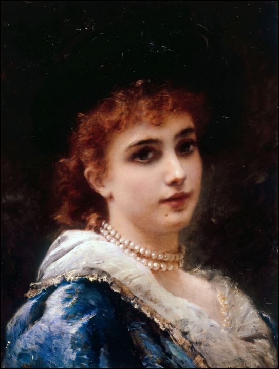 Парижская красавица в жемчугах. 1875