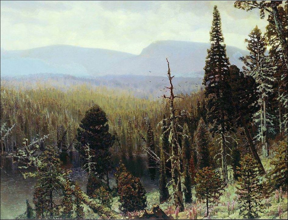 Тайга на Урале. Гора Качканар. 1891