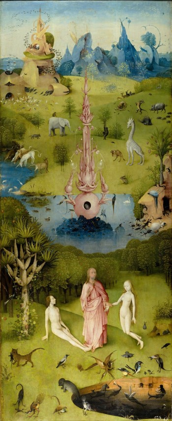 Репродукция картины 'Сад земных наслаждений Рай - правая створка' Босх Иероним. Купить