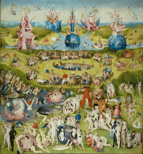 Репродукция картины 'Сад земных наслаждений - средняя створка триптиха' Босх Иероним. Купить