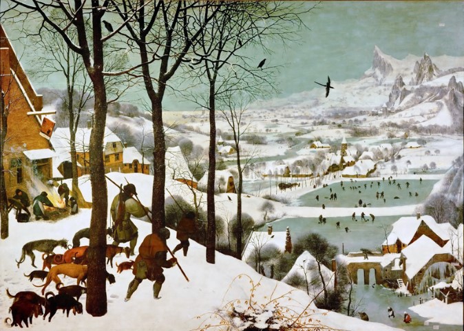 Репродукция картины 'Охотники на снегу' Брейгель Питер (Старший). Купить