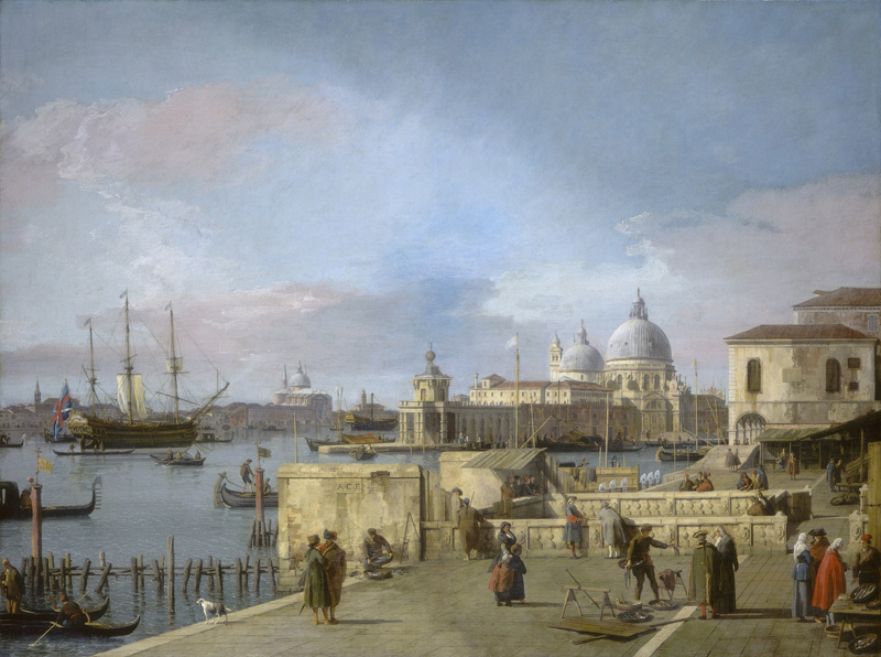 Репродукция картины 'Вход на Гранд-канал с Моло, Венеция' Каналетто. Купить