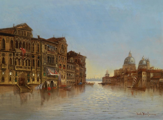 Репродукция картины 'Центральный канал. Венеция' Кауфманн Карл. Купить