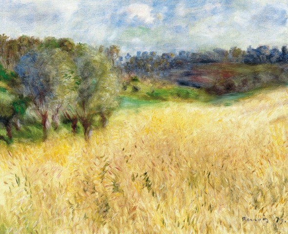 Репродукция картины 'Пшеничное поле' Ренуар Огюст. Купить
