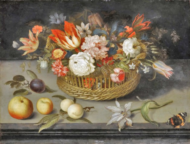 Репродукция картины 'Корзина с цветами II' Ван Дер Аст Бальтазар. Купить