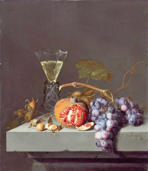 Репродукция картины 'Натюрморт с фруктами VII' Ван Валскапелл Якоб. Купить