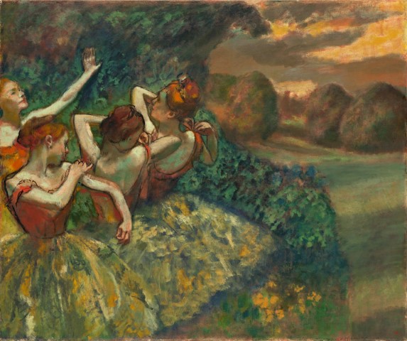 Репродукция картины 'Четыре танцовщицы' Дега Эдгар. Купить