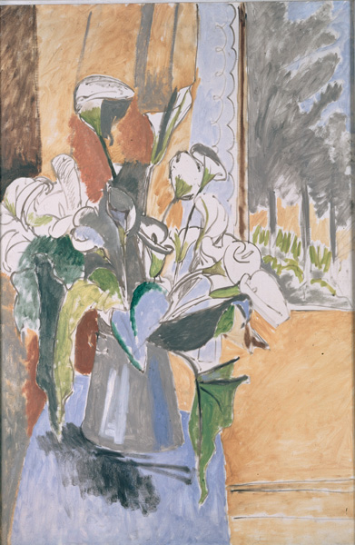 Репродукция картины 'Букет цветов на веранде' Матисс Анри. Купить