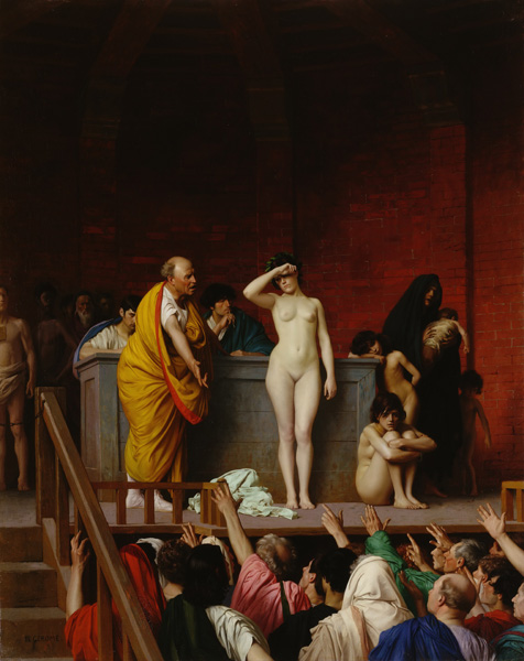 Репродукция картины 'Продажа рабыни' Жером Жан-Леон. Купить