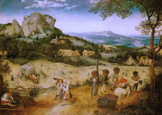 Репродукция картины 'Сенокос - июль' Брейгель Питер (Старший). Купить