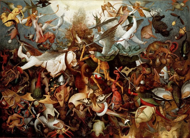 Репродукция картины 'Падение мятежных ангелов' Брейгель Питер (Старший). Купить