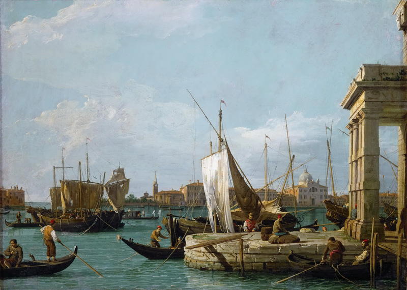 Репродукция картины 'Догана в Венеции' Каналетто. Купить