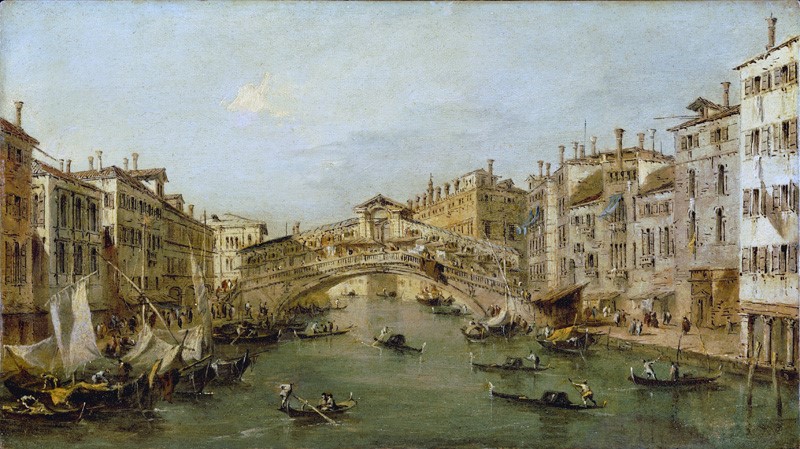 Репродукция картины 'Венеция. Риальто' Гварди Франческо. Купить