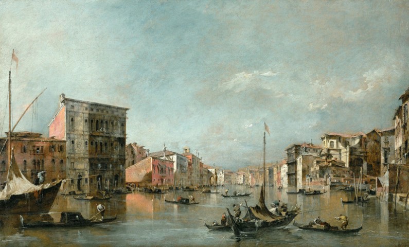 Репродукция картины 'Большой канал в Венеции с палаццо Бембо' Гварди Франческо. Купить