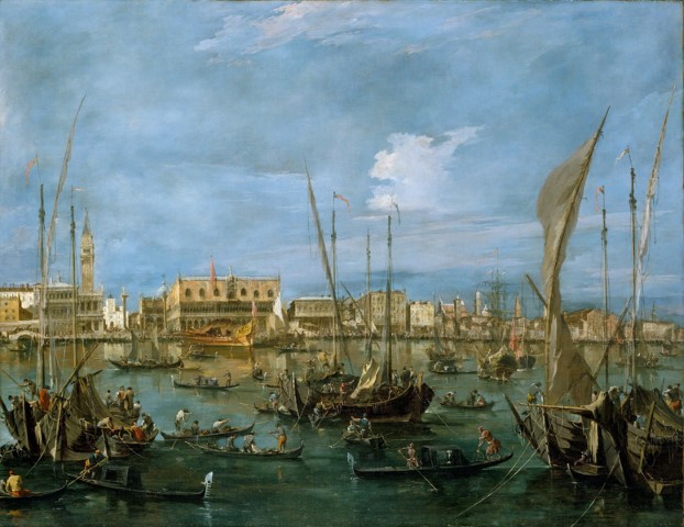 Репродукция картины 'Венеция со стороны дока Святого Марка' Гварди Франческо. Купить