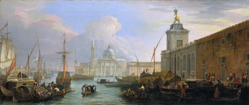Бачино, Венеция, с Догана и отдаленным видом Изола-ди-Сан-Джорджио