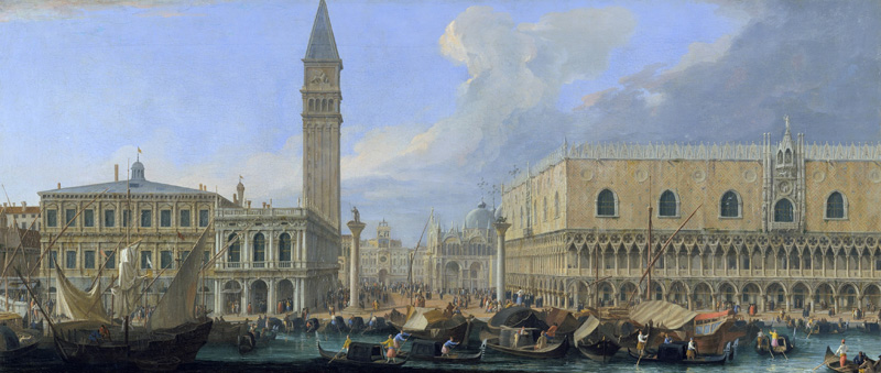 Репродукция картины 'Мол, Венеция, с Бачино ди Сан-Марко' Карлеварис Лука. Купить