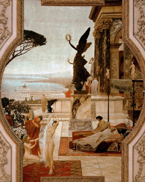 Репродукция картины 'Театр в Таормине (фреска)' Климт Густав. Купить