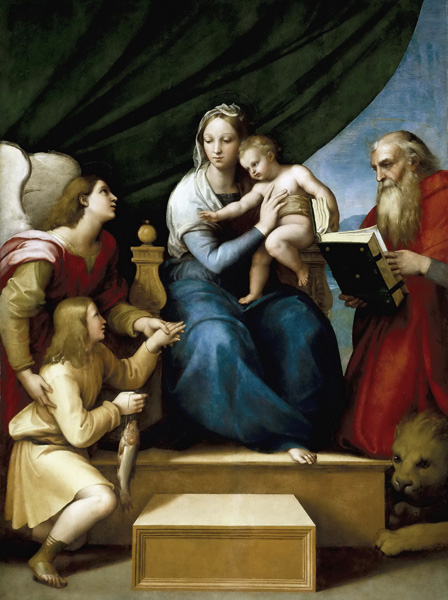 Мадонна с младенцем с архангелом Рафаилом, Товией и св Иеронимом