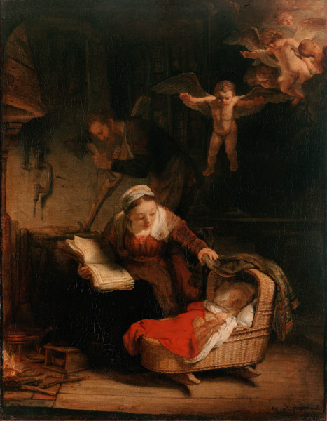 Репродукция картины 'Святое семейство' Рембрандт ван Рейн. Купить