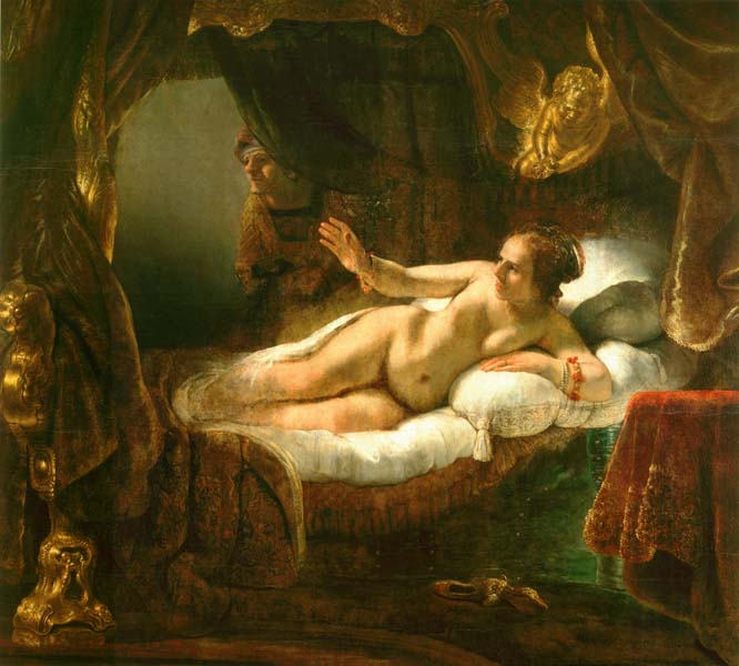 Репродукция картины 'Даная' Рембрандт ван Рейн. Купить