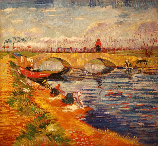 Репродукция картины 'Мост через канал' Ван Гог Винсент. Купить