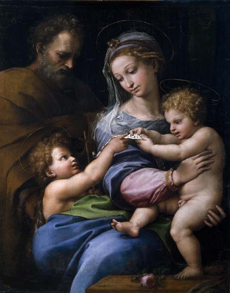 Святое семейство с маленьким Иоанном Крестителем (Мадонна с розой)