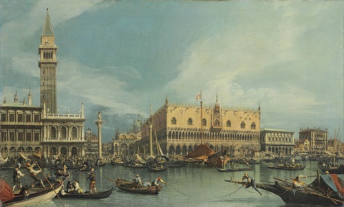 Репродукция картины 'Вид на дворец Дожей в Венеции' Каналетто. Купить