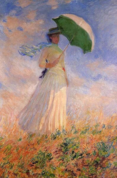 Репродукция картины 'Дама с зонтиком. Поворот направо' Моне Клод. Купить