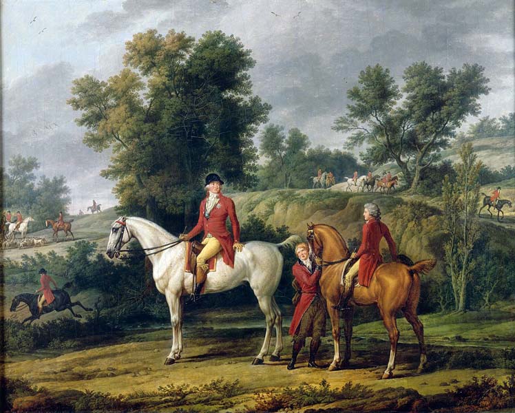 Репродукция картины 'Отправление на охоту' Верне Жан-Карл. Купить