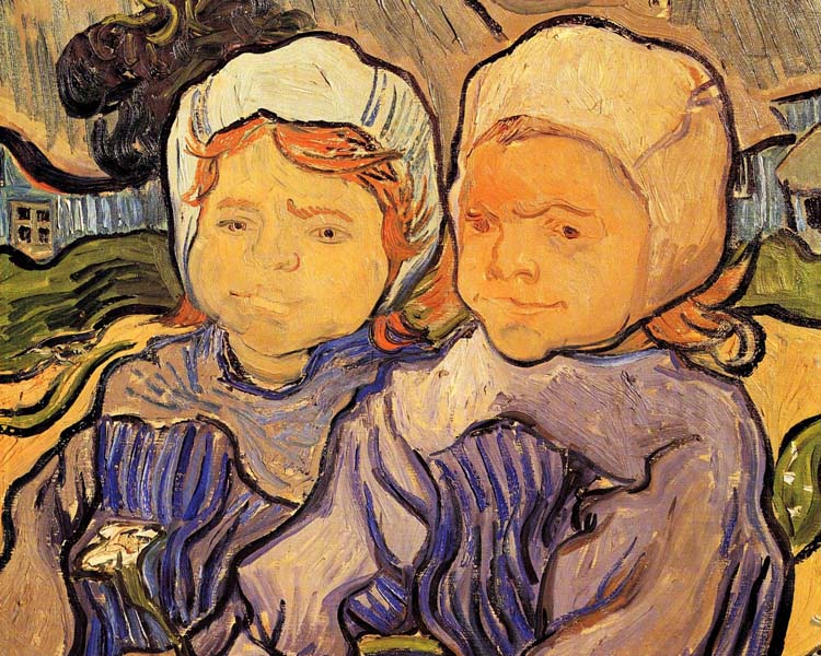 Репродукция картины 'Два ребенка' Ван Гог Винсент. Купить