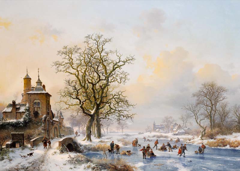 Голландский зимний пейзаж XI