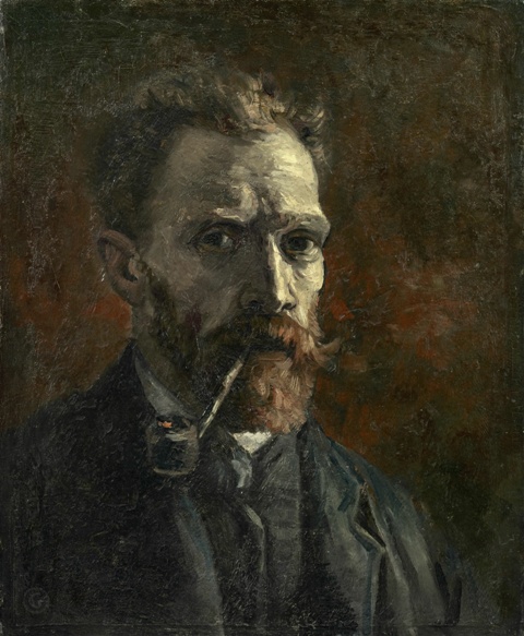 Репродукция картины 'Автопортрет с трубкой' Ван Гог Винсент. Купить