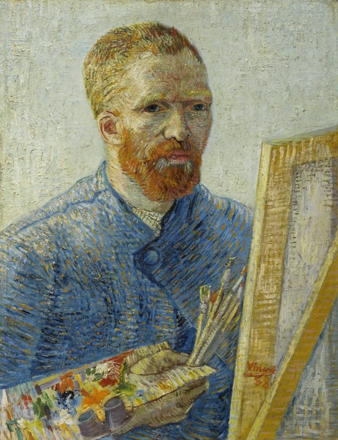 Репродукция картины 'Автопортрет у мольберта' Ван Гог Винсент. Купить