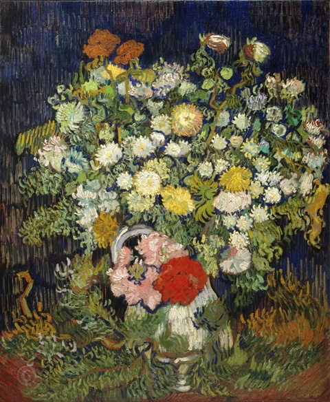 Репродукция картины 'Букет цветов в вазе' Ван Гог Винсент. Купить